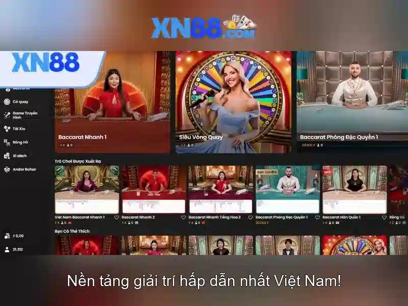 Các loại trò chơi có mặt trên xn88